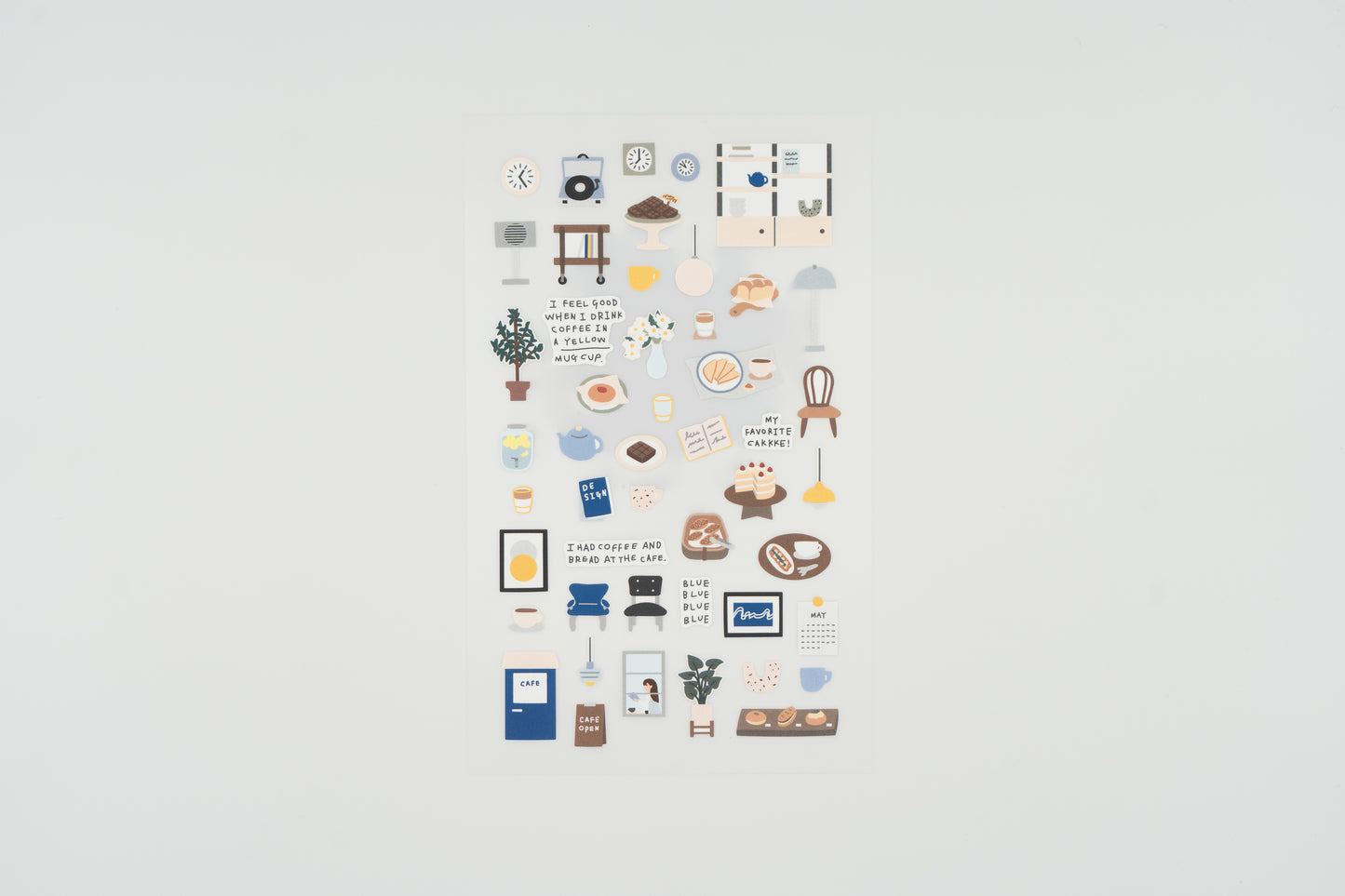 1108 Cafe Blue Sticker Set