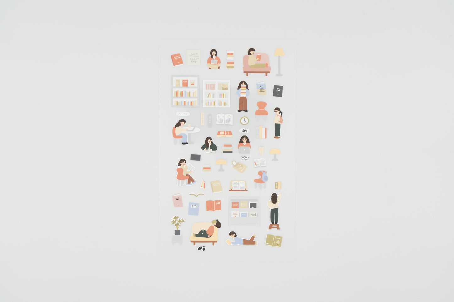 1143 In the Library Sicker Set