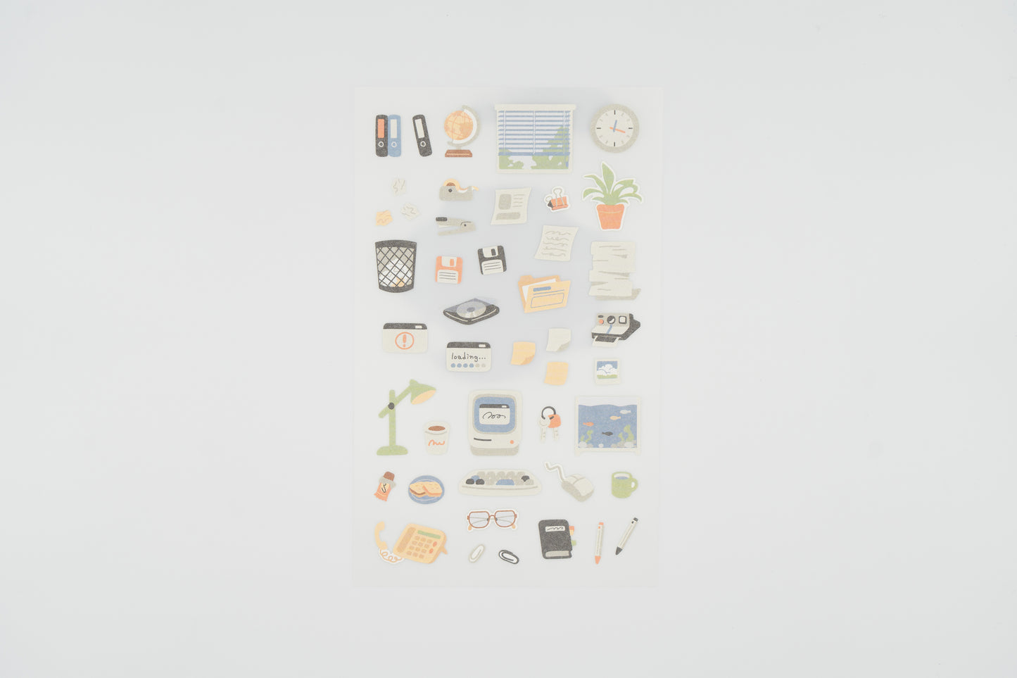 1174 Retro Office Sticker Set