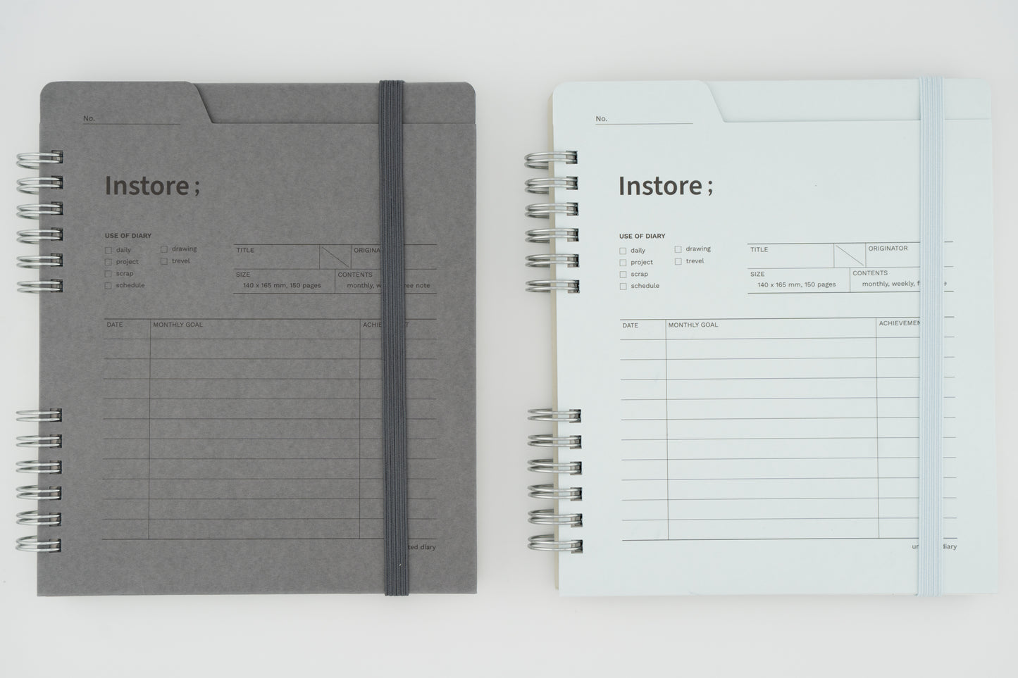 Instore Diary (Half-Year, Non-Dated)