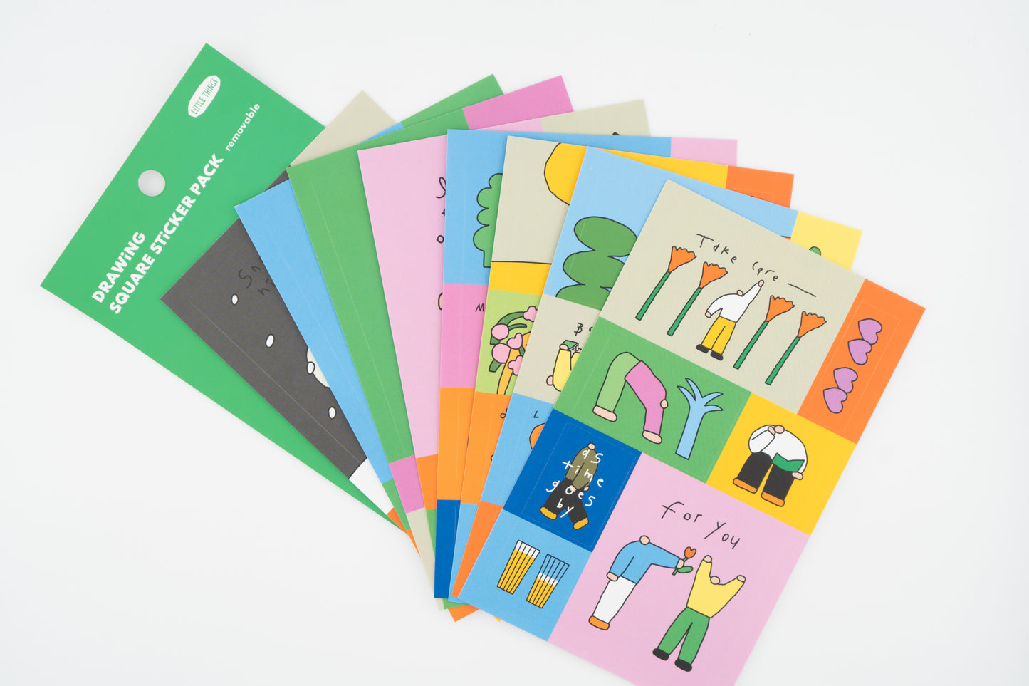 Little Things Drawing Square Sticker Pack