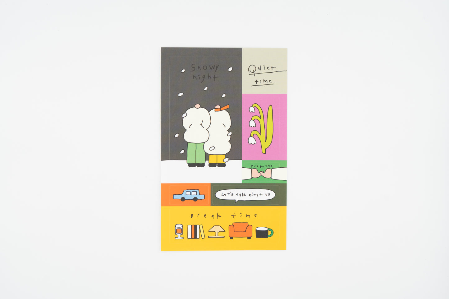 Little Things Drawing Square Sticker Pack
