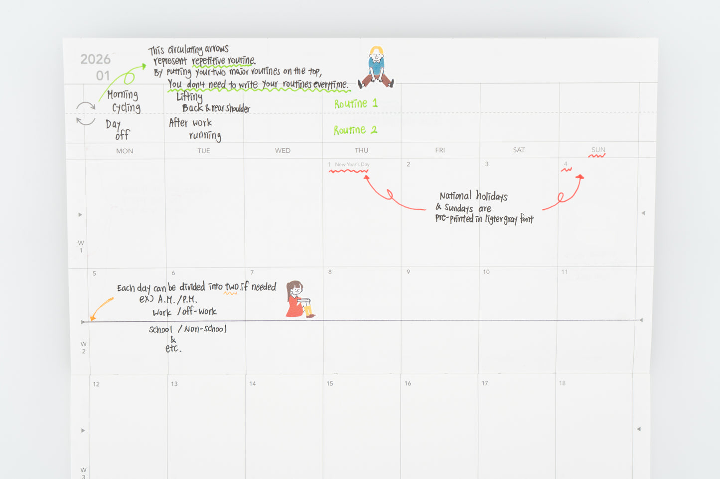 floine Letter 2026 Dated Planner