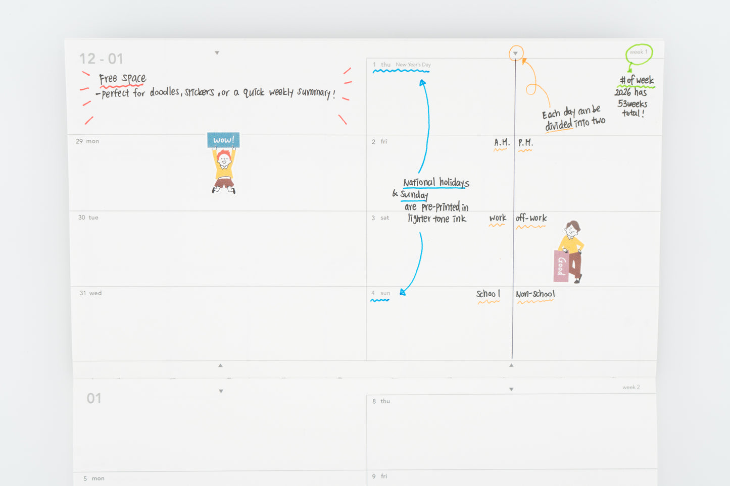 floine Letter 2026 Dated Planner