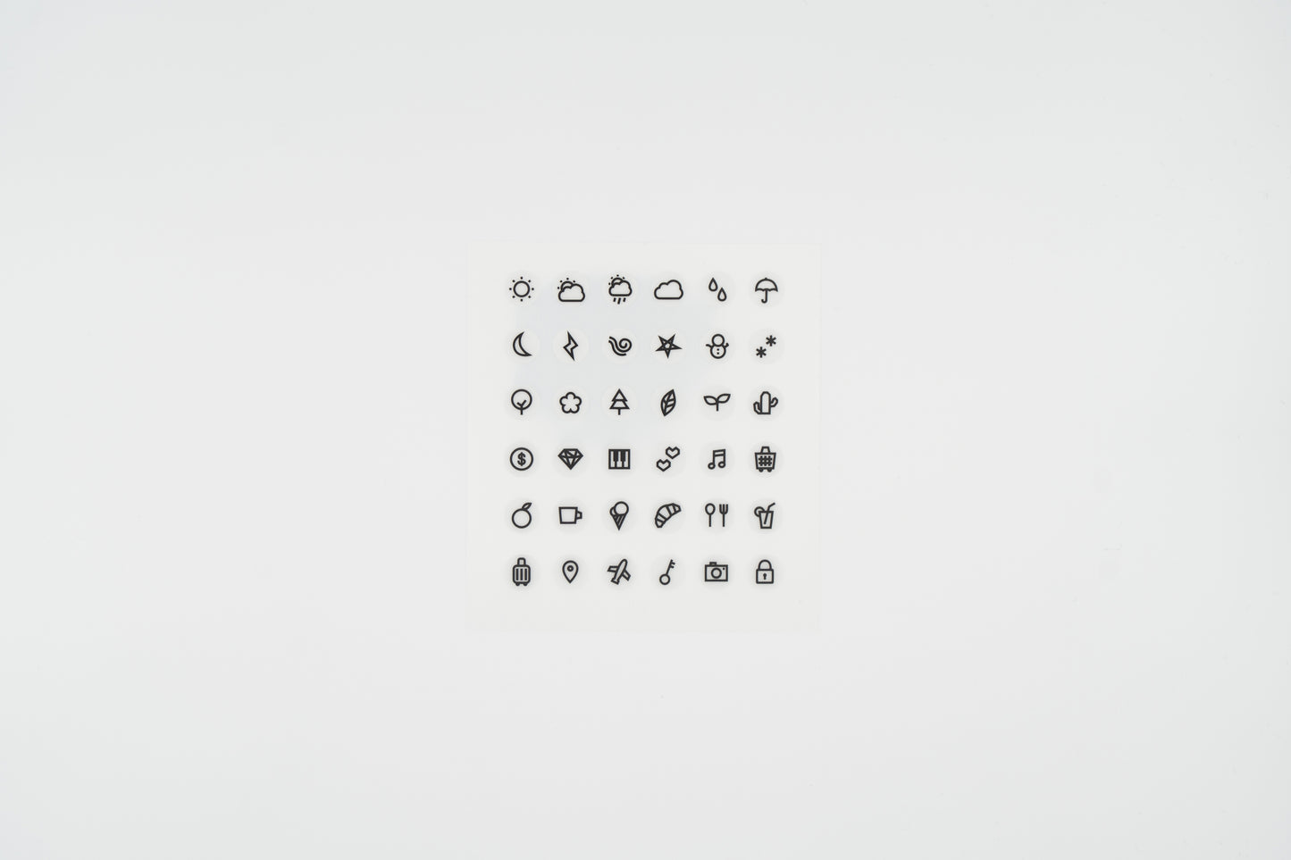 1631 Plain.27 Transparent Set