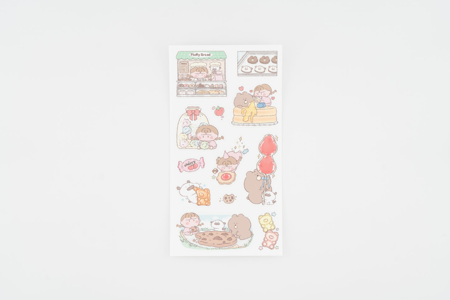 Fluffy Button Sticker Sheet -Charge Sweetness-