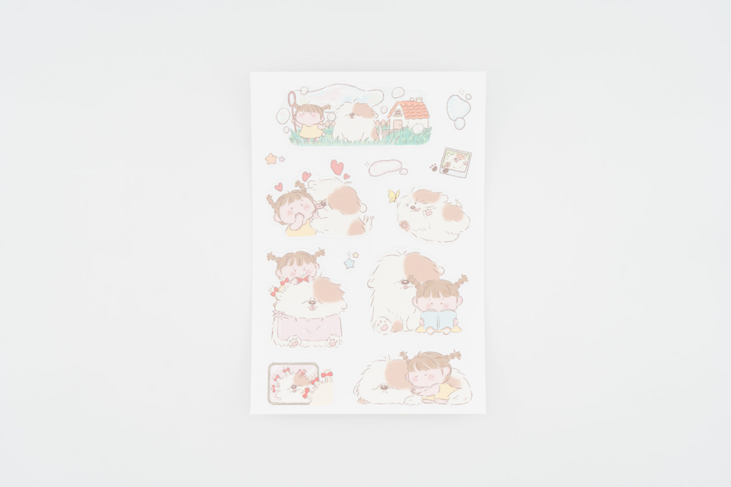 Fluffy Button Sticker Sheet "My Best Friend"