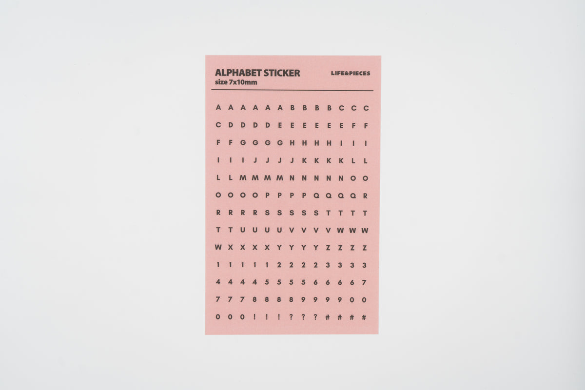 Life&Pieces Alphabet Stickers Set
