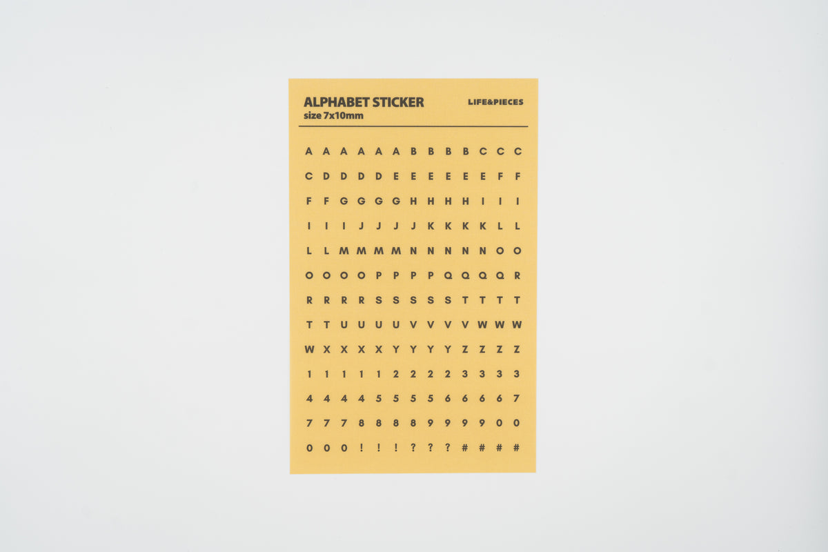 Life&Pieces Alphabet Stickers Set
