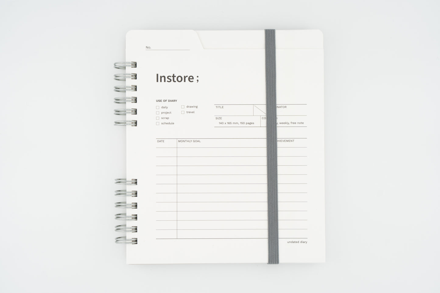 Instore Diary (Half-Year, Non-Dated)