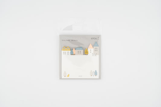Midori Katanuki Fusen Sticky Memo Town