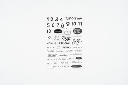 Life & Pieces Sticker Collection Clear_Black