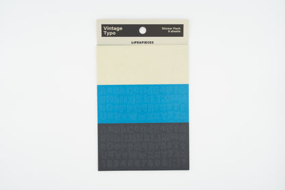 Life&Pieces Vintage Typo Stickers Set