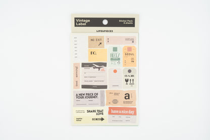 Life&Pieces Vintage Label Stickers Set