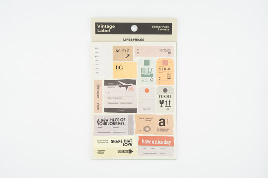 Life&Pieces Vintage Label Stickers Set