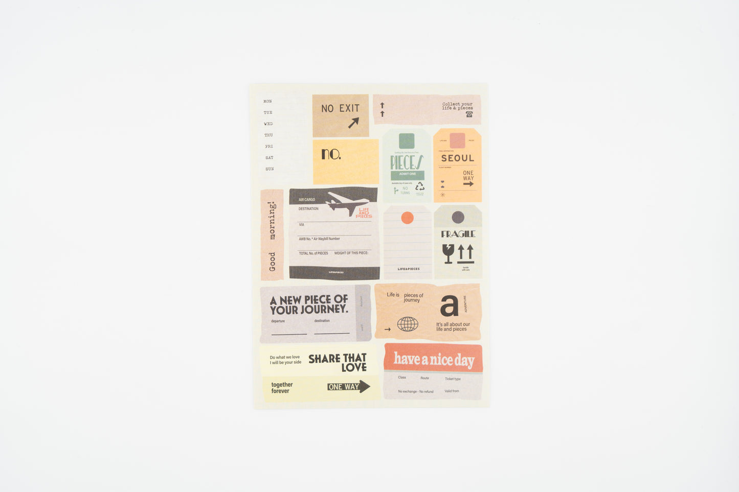 Life&Pieces Vintage Label Stickers Set