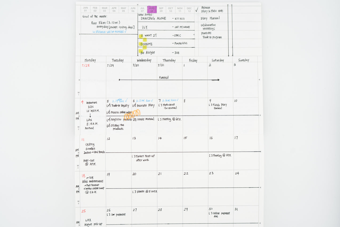 floine Letter Non-Dated Diary (1-Year)