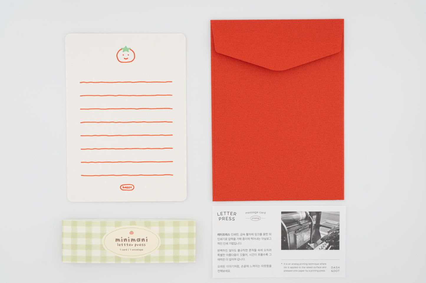 Minimani Letterpress Message Card