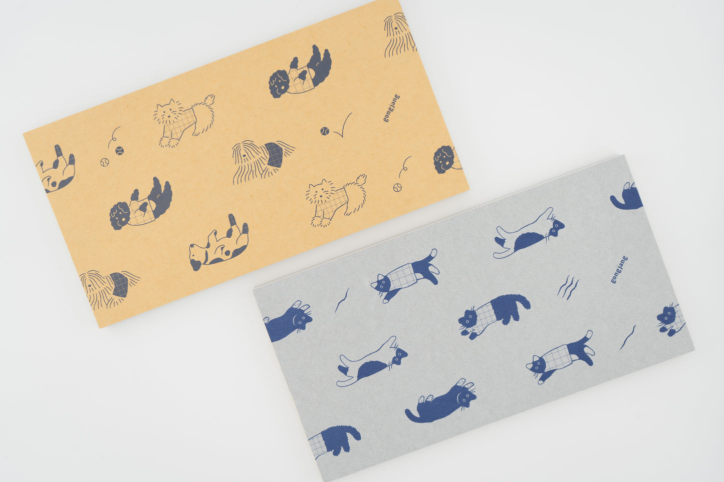 Grid Memo Pad-Cat & Dog