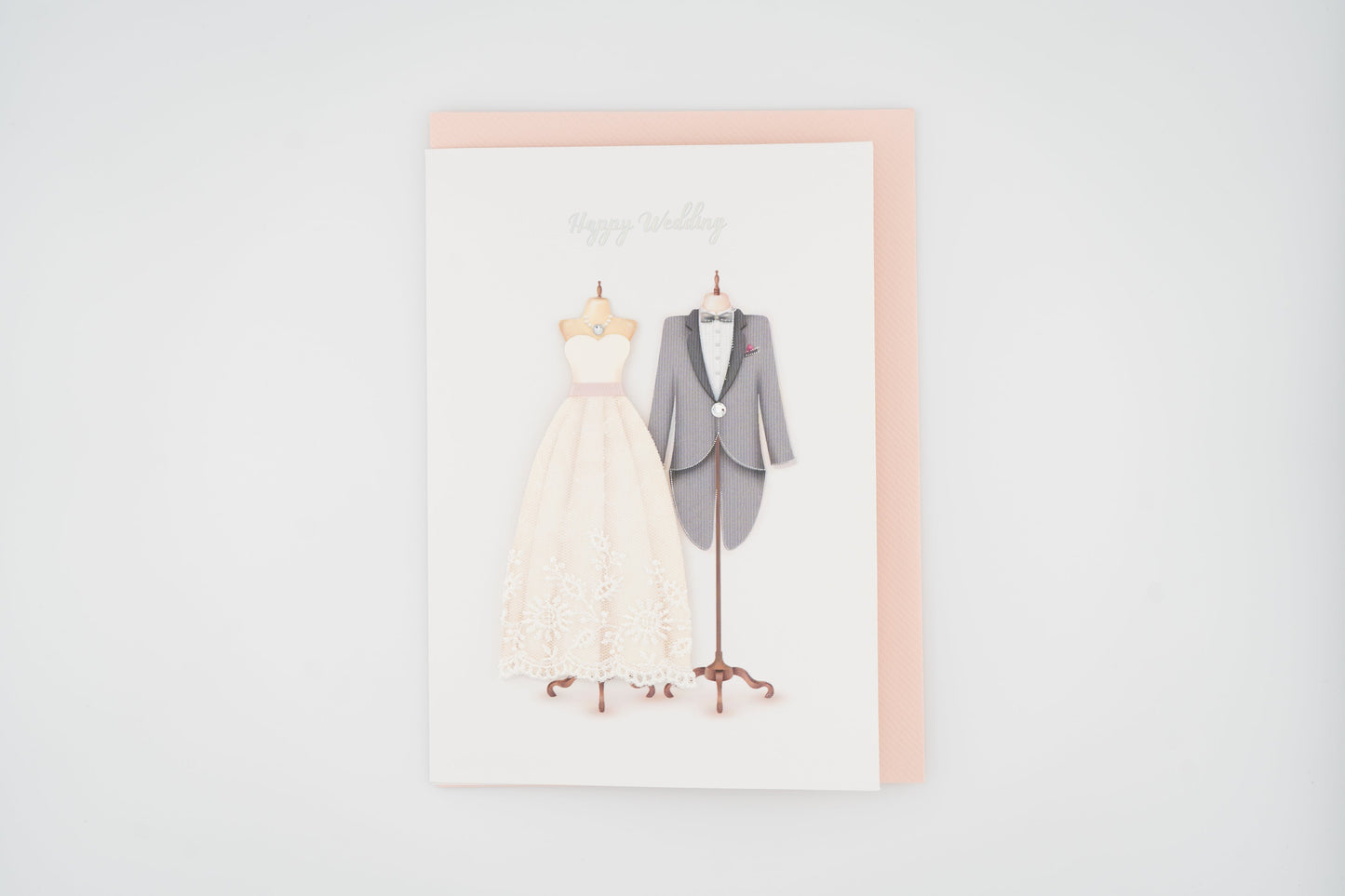 New White Wedding Card Set