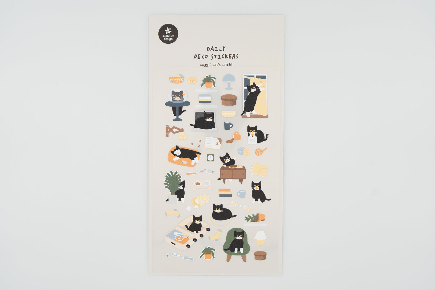 1139 Cat's Catch! Sticker Set