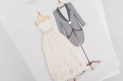 New White Wedding Card Set