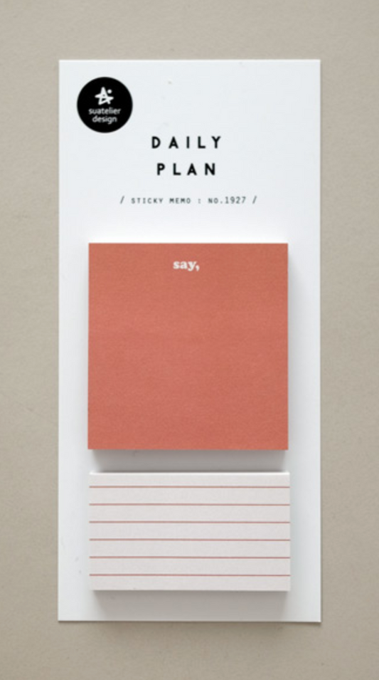 1927 Daily Plan.21 Sticky Memo